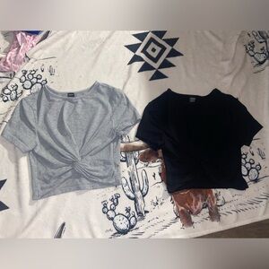 SHEIN CROPPED KNOT TEE